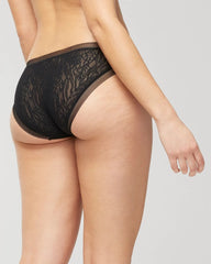 Soma Bikini Panty with Stretch Lace - BLACK | Soma outlet