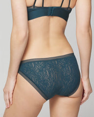 Soma Bikini Panty with Stretch Lace - DARK HARBOUR | Soma on sale