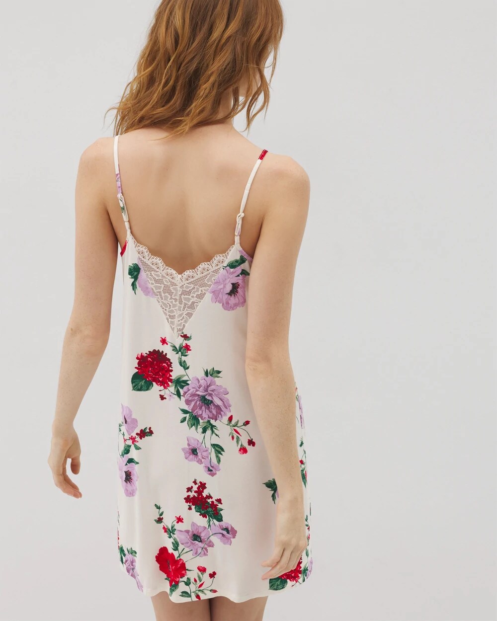 Lace Trim Chemise - RHAPSODY FLORAL SUGAR | Soma discount