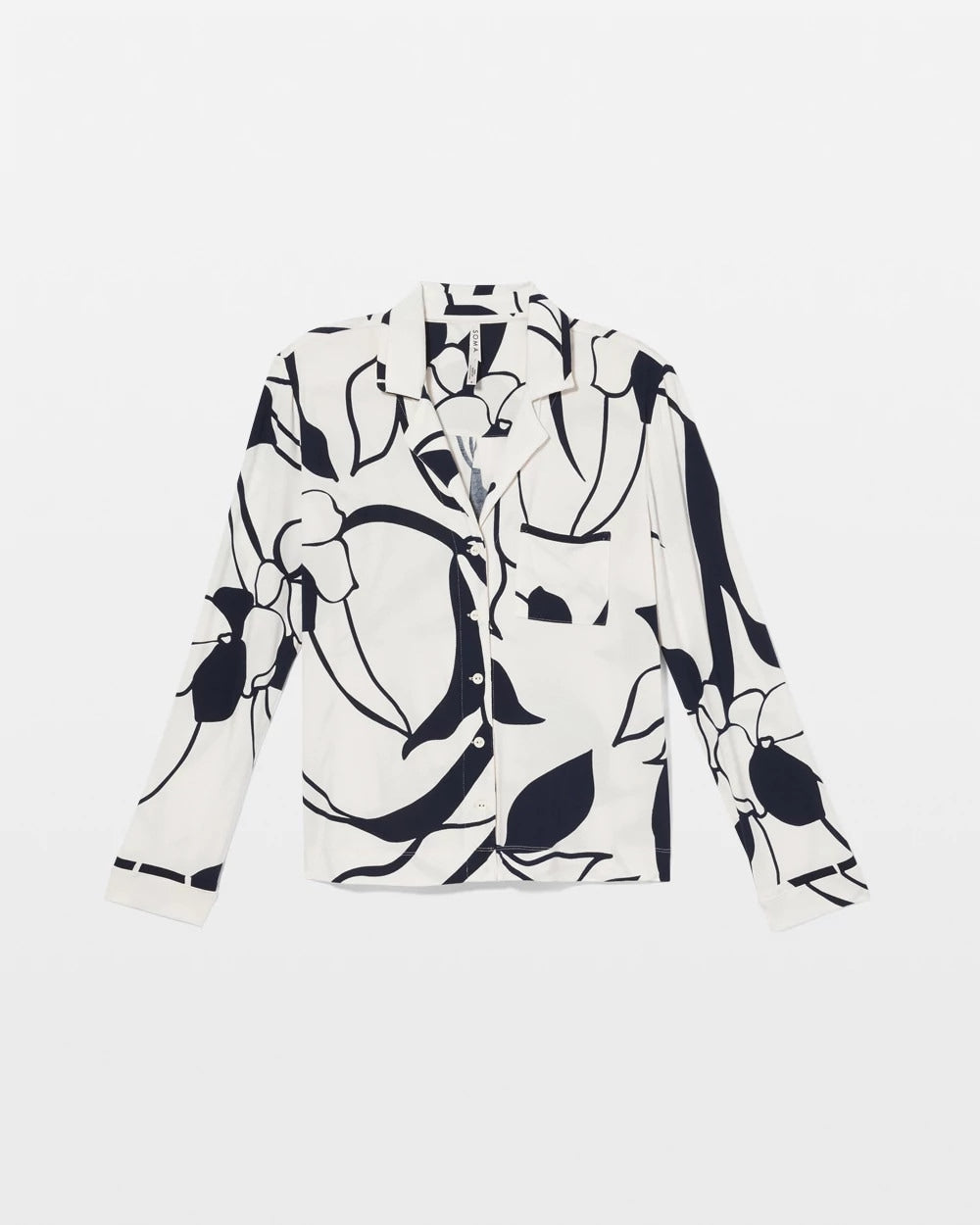 Long-Sleeve Notch Collar Pajama Top - NOUVEAU FLORA CHAMP | Soma Online