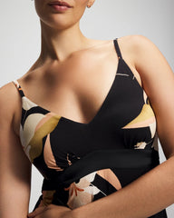 Satin Trim Chemise - MYSTIC BLOOMS BLACK MID | Soma outlet