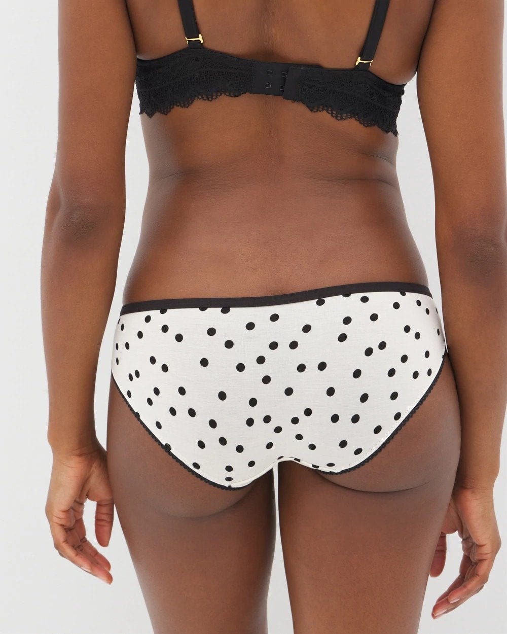 Bikini Panty with Enchanting Lace - MERRY DOT CHAMPAGNE BLACK | Soma outlet
