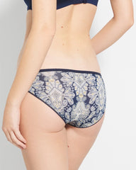 Bikini Panty with Enchanting Lace - STYLISH PAISLEY M NAVY | Soma near me