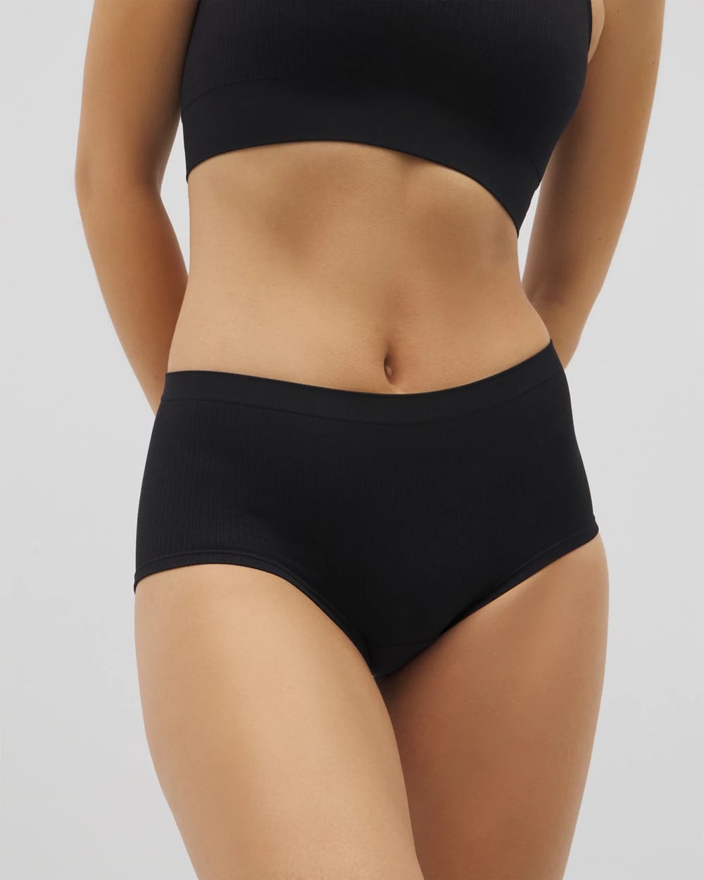 Seamless Rib Boyshort Panty - BLACK | Soma outlet