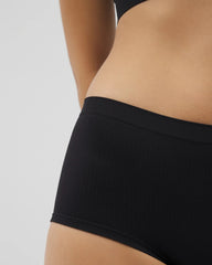 Seamless Rib Boyshort Panty - BLACK | Soma outlet