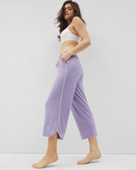 Solid Piped Crop Pajama Pant - JACARANDA | Soma near me