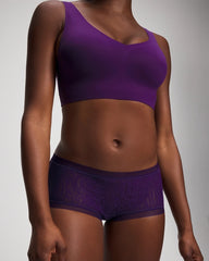 Soma Boyshort Panty with Stretch Lace - MAJESTIC PURPLE | Soma for sale