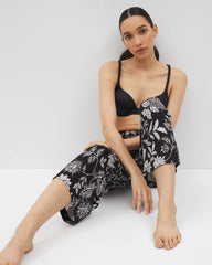 Cropped Pajama Pants - MEANDERING GARDEN BLACK | Soma discount