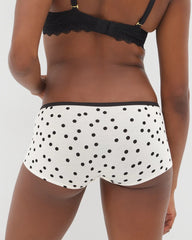 Boyshort Panty with Enchanting Lace - MERRY DOT CHAMPAGNE BLACK | Soma discount