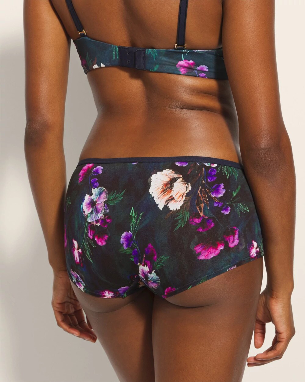 Boyshort Panty with Enchanting Lace - FLEUR EVER MINI NAVY | Soma on sale