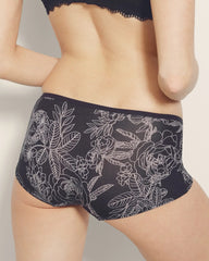 Boyshort Panty with Enchanting Lace - MYSTIC GARDEN BLACK | Soma Online