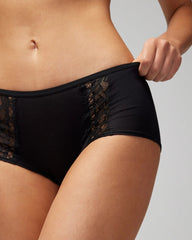 Boyshort Panty with Enchanting Lace - BLACK | Soma for sale
