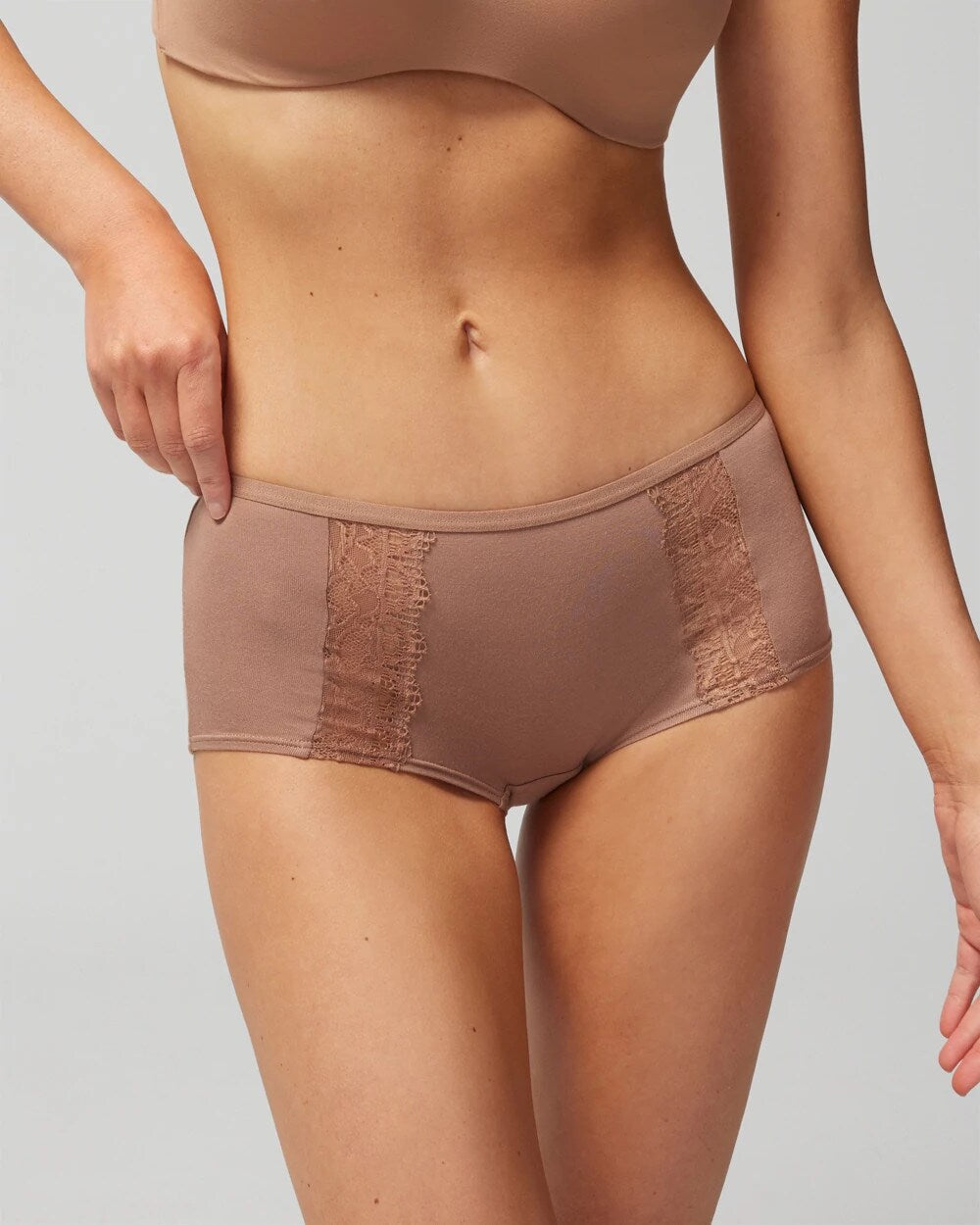Boyshort Panty with Enchanting Lace - WARM SIENNA | Soma discount