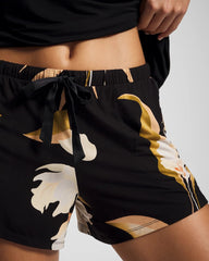 Satin Trim Pajama Short - MYSTIC BLOOMS BLACK MID | Soma discount