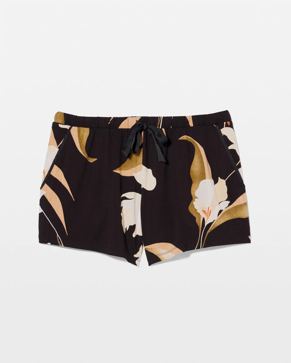 Satin Trim Pajama Short - MYSTIC BLOOMS BLACK MID | Soma discount