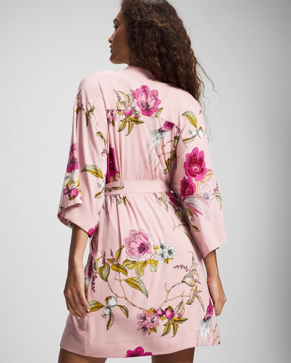 Kimono Short Robe - FEATHERED FANCY PINK | Soma Online