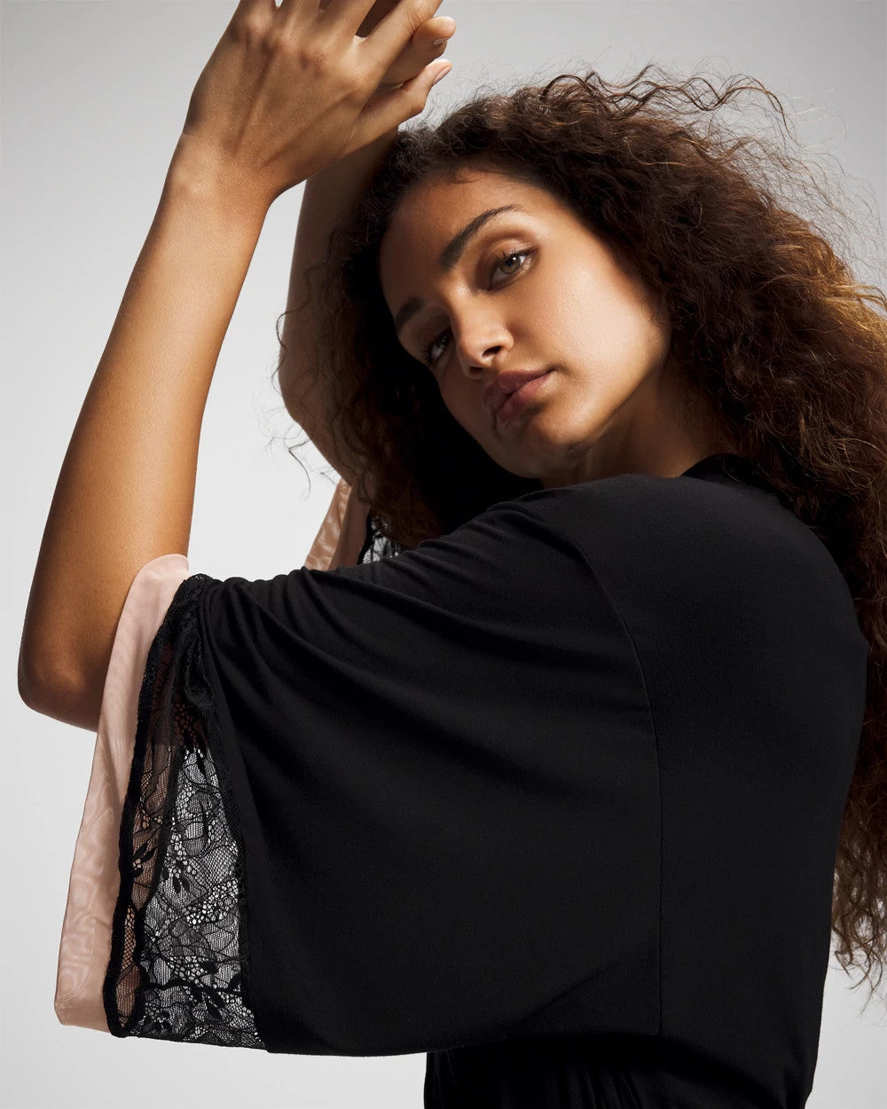 Lace Midi Robe - BLACK | Soma near me