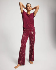 Packaged Short-Sleeve Pant Pajama Set - SCATTERED SQUARES VP/FOIL | Soma near me
