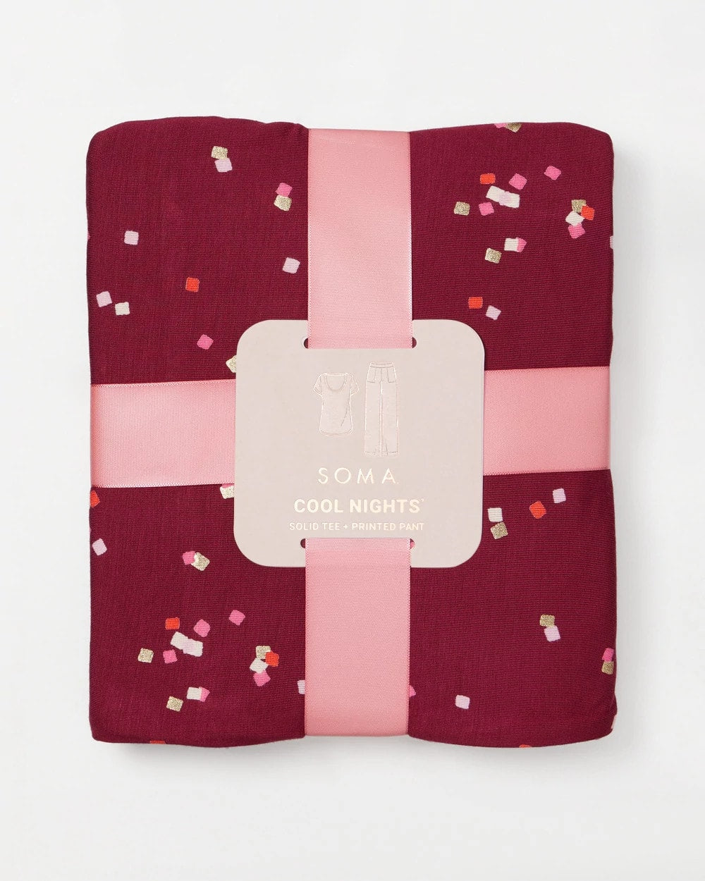 Packaged Short-Sleeve Pant Pajama Set - SCATTERED SQUARES VP/FOIL | Soma near me