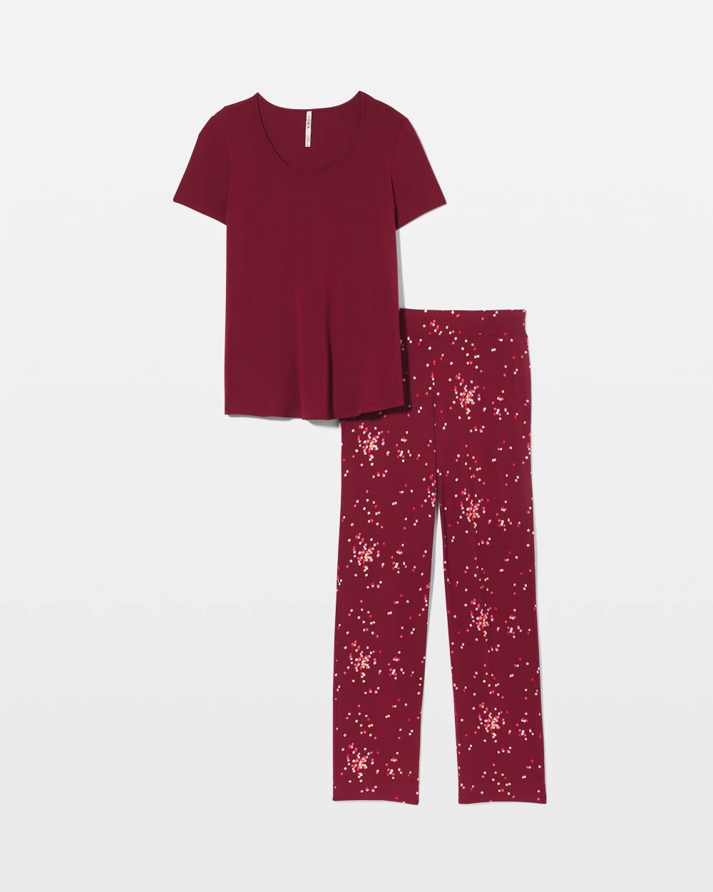 Packaged Short-Sleeve Pant Pajama Set - SCATTERED SQUARES VP/FOIL | Soma near me