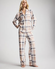 Long Sleeve Pajama Set - PRISM PLAID GRAY | Soma on sale