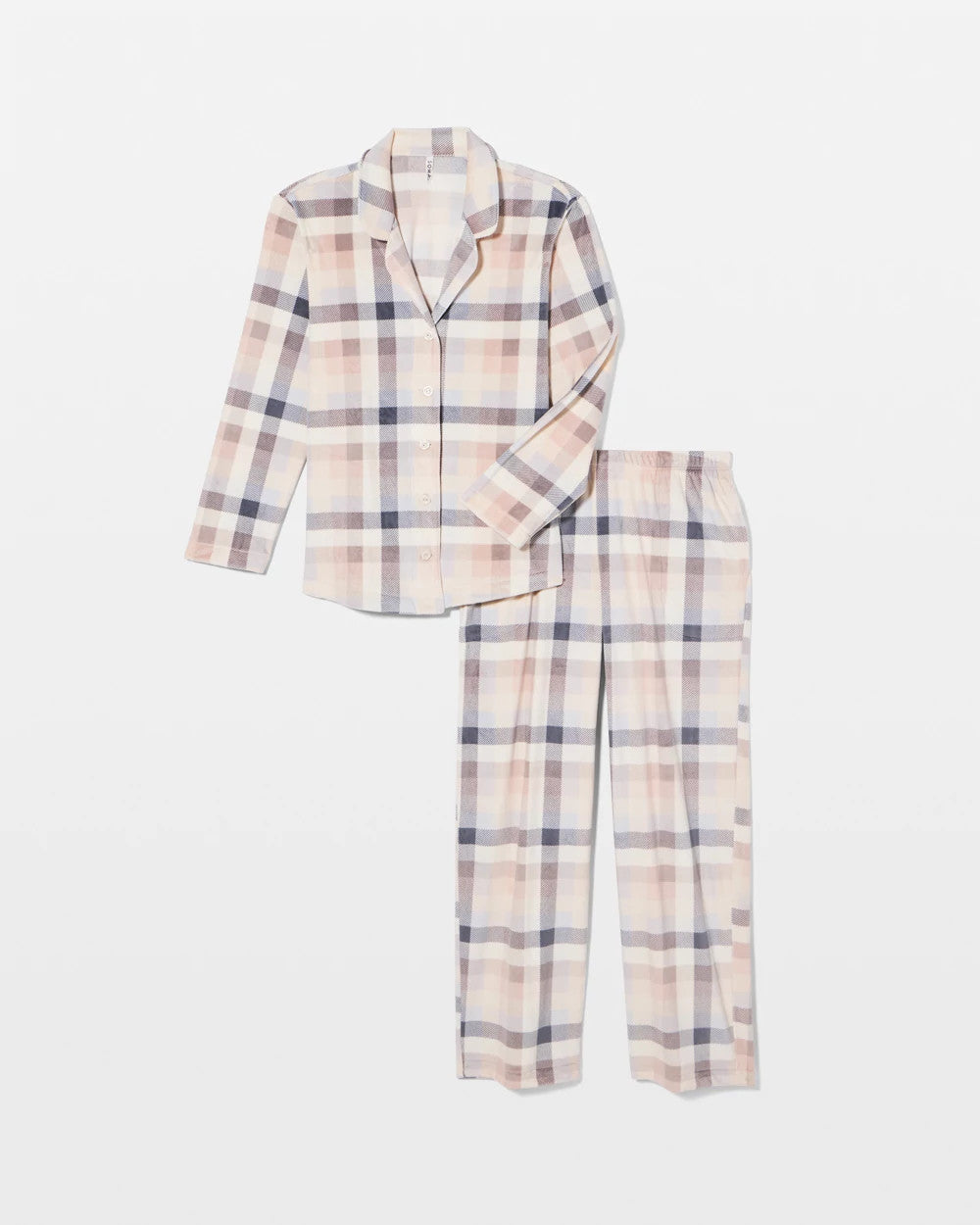 Long Sleeve Pajama Set - PRISM PLAID GRAY | Soma on sale