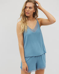 Geo Lace Pajama Cami - BLUE HEAVEN | Soma Online
