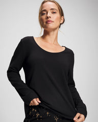 Long Sleeve Pajama Top - BLACK | Soma outlet