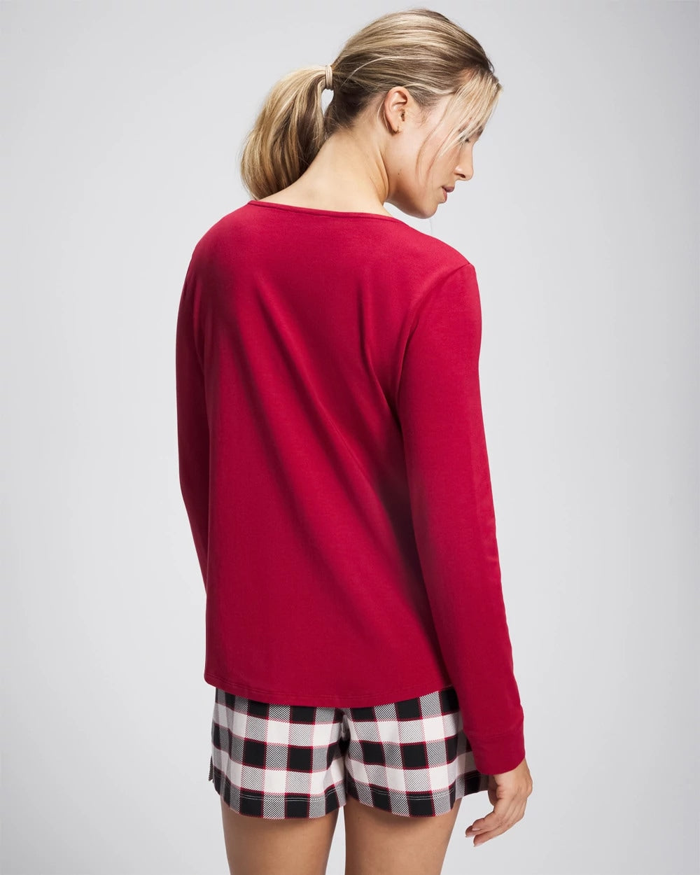 Long Sleeve Pajama Top - PAINT THE TOWN RED | Soma near me