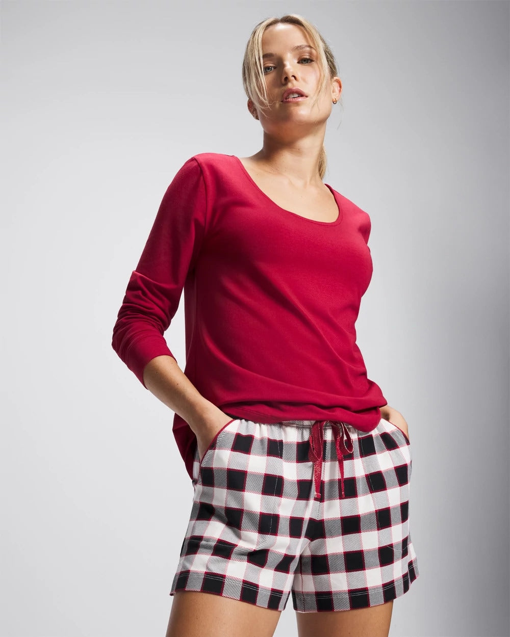 Pajama Shorts - DREAMSCAPE PLAID BLACK | Soma sale