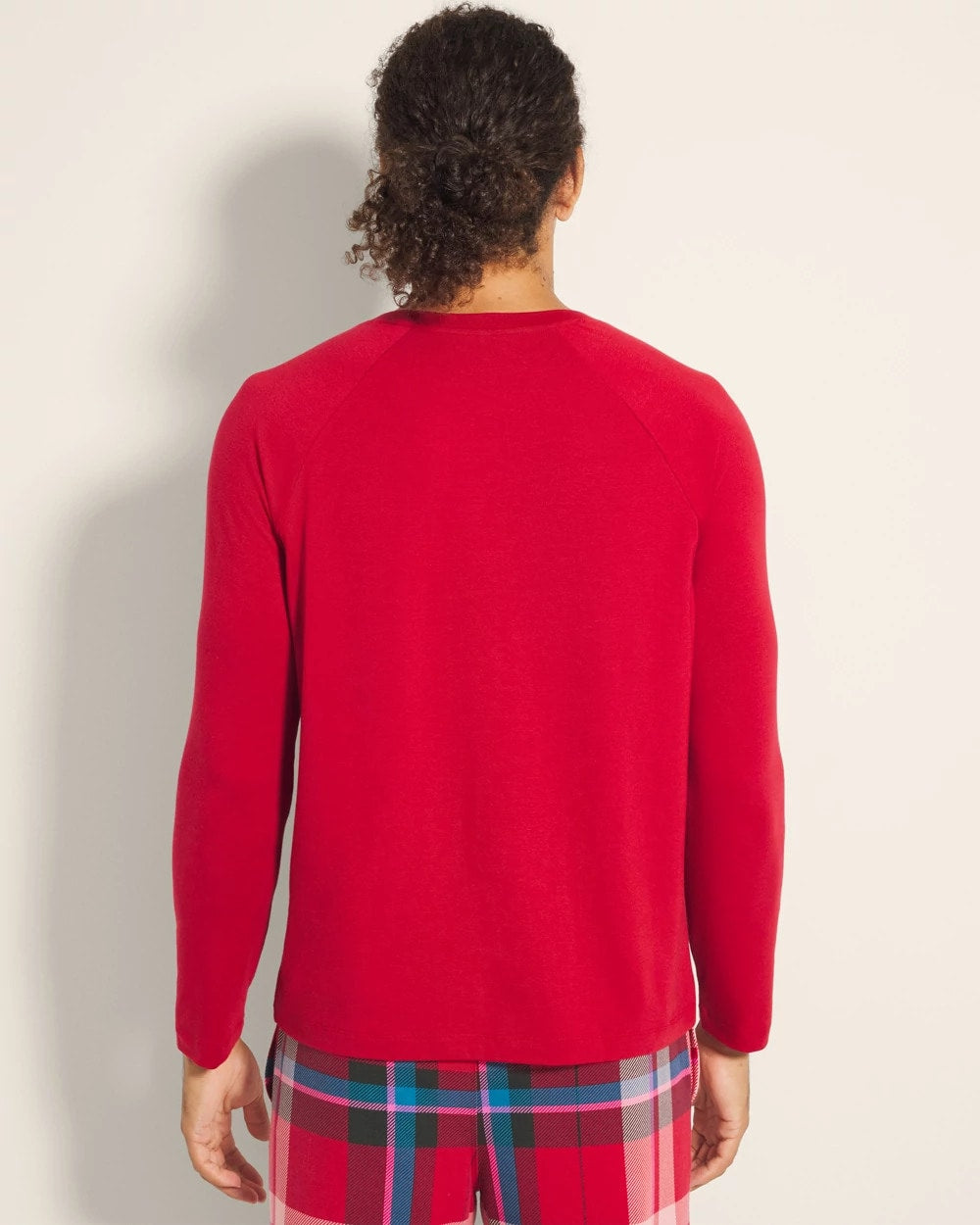 Men's Henley Pajama Top - PAINT THE TOWN RED | Soma Online