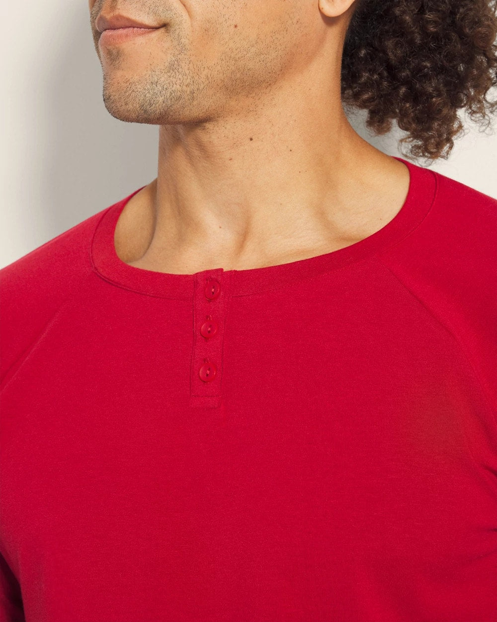 Men's Henley Pajama Top - PAINT THE TOWN RED | Soma Online