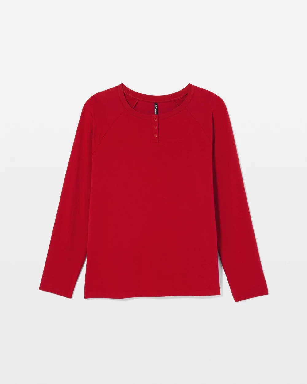 Men's Henley Pajama Top - PAINT THE TOWN RED | Soma Online
