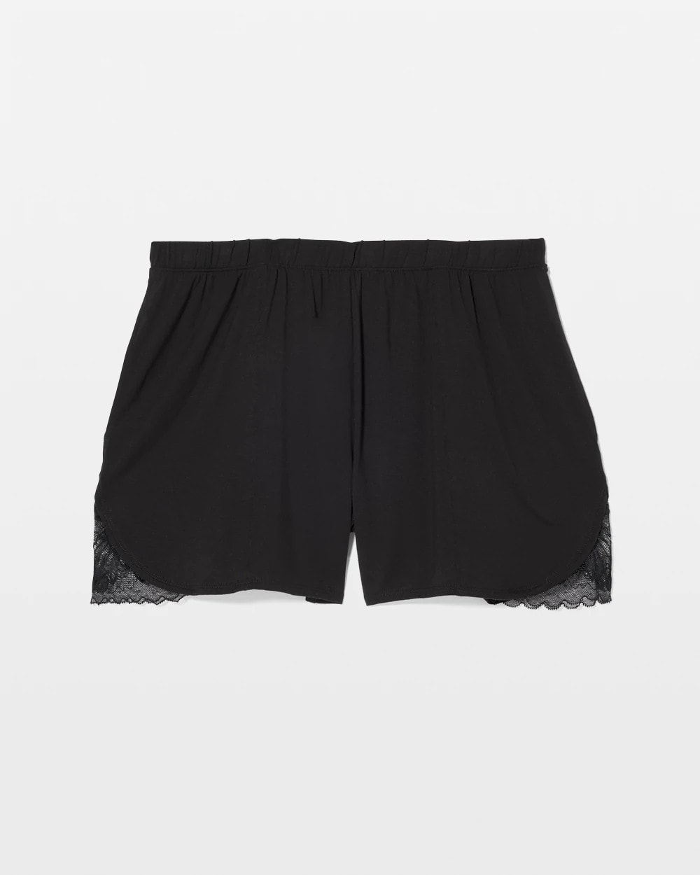 Lace Trim Pajama Shorts - BLACK | Soma outlet