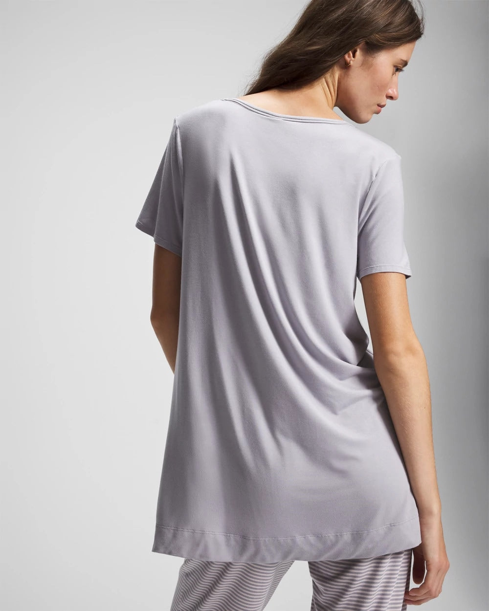 Short Sleeve Pajama Tunic Tee - MOONSTONE | Soma for sale