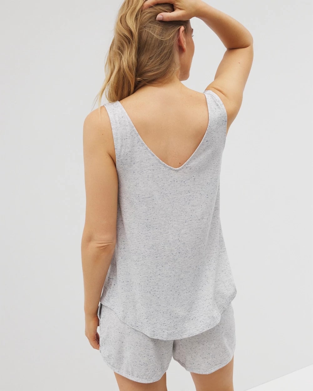 Slub V-Neck Pajama Tank - BLUE SLUB | Soma discount