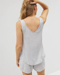 Slub V-Neck Pajama Tank - BLUE SLUB | Soma discount