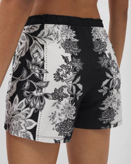 Pajama Shorts - STAMPED FLORAL SCARF BLK | Soma on sale
