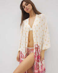 Kimono Short Robe - KASHMIR PAISLEY PLCD CH | Soma near me