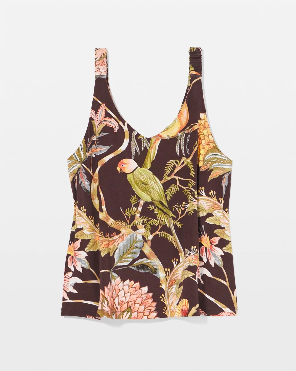 Shirred Strap Pajama Tank - PARROT-DISO PLUME G PLUM | Soma for sale