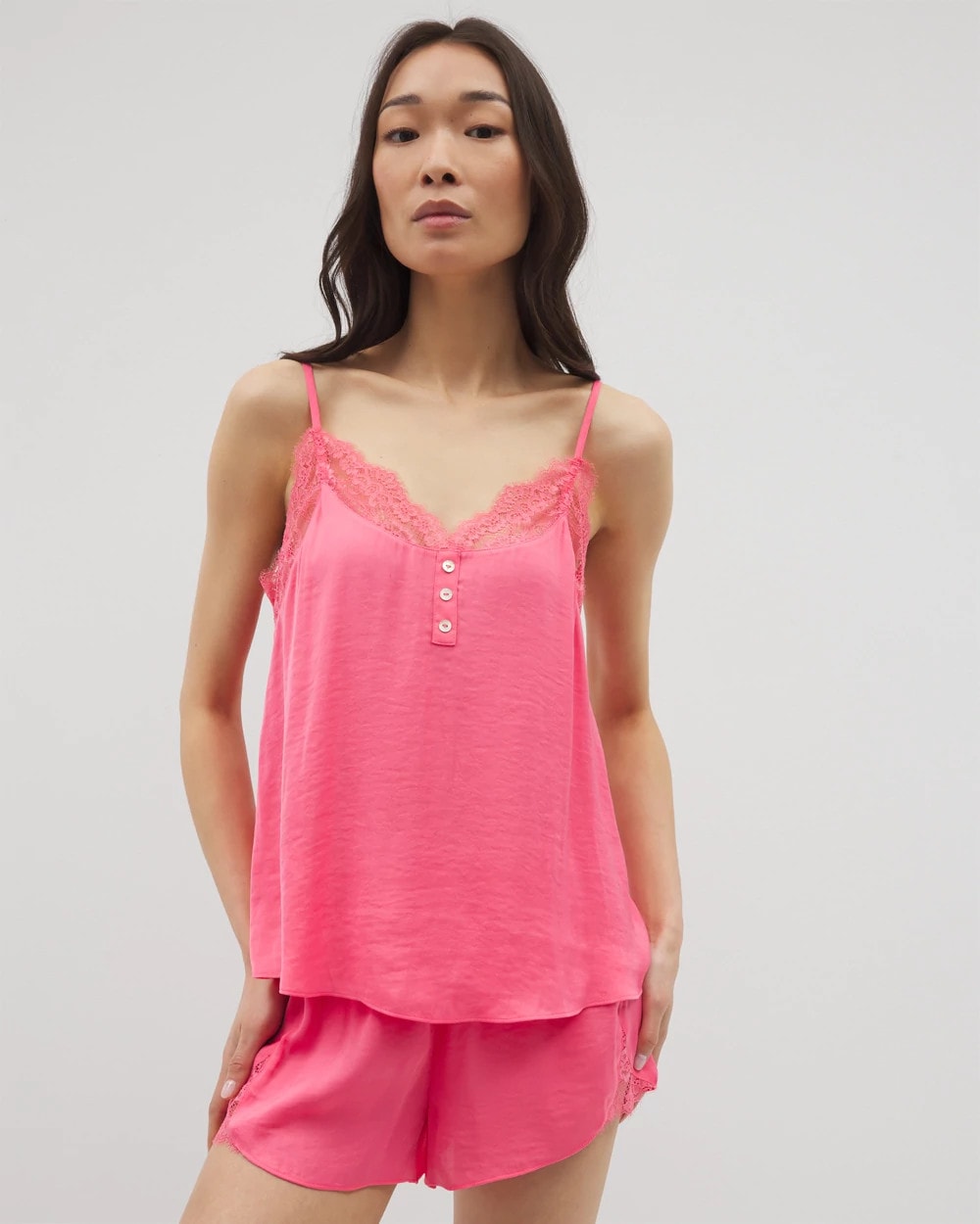 Lace Trim Cami - CAMELLIA ROSE | Soma sale