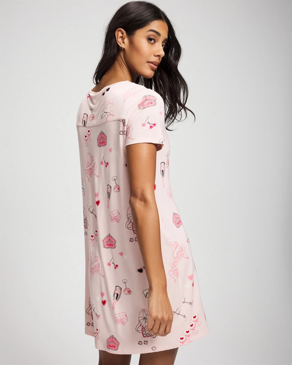 Short Sleeve Sleepshirt - BE MINE PRETTY PINK | Soma discount
