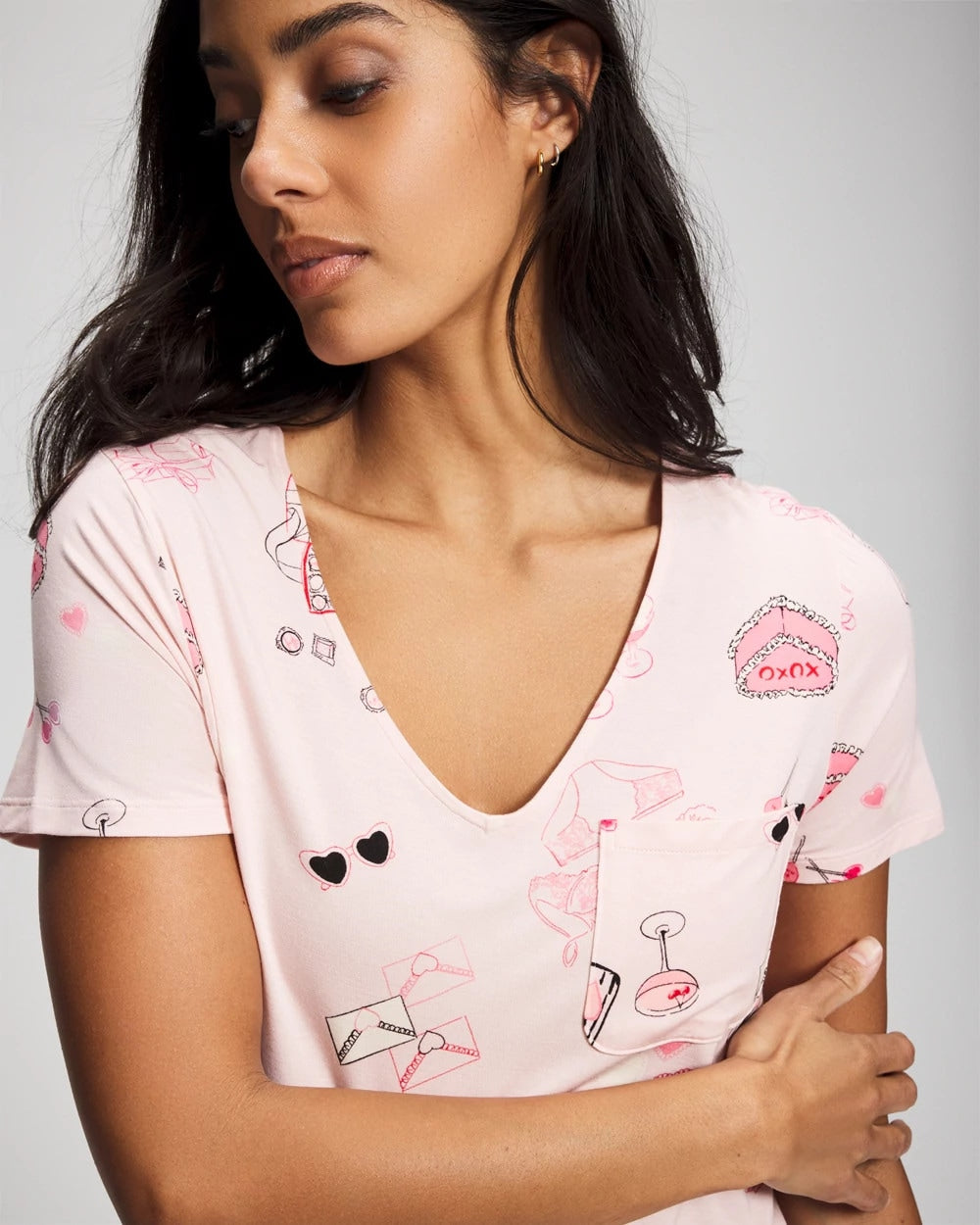 Short Sleeve Sleepshirt - BE MINE PRETTY PINK | Soma discount
