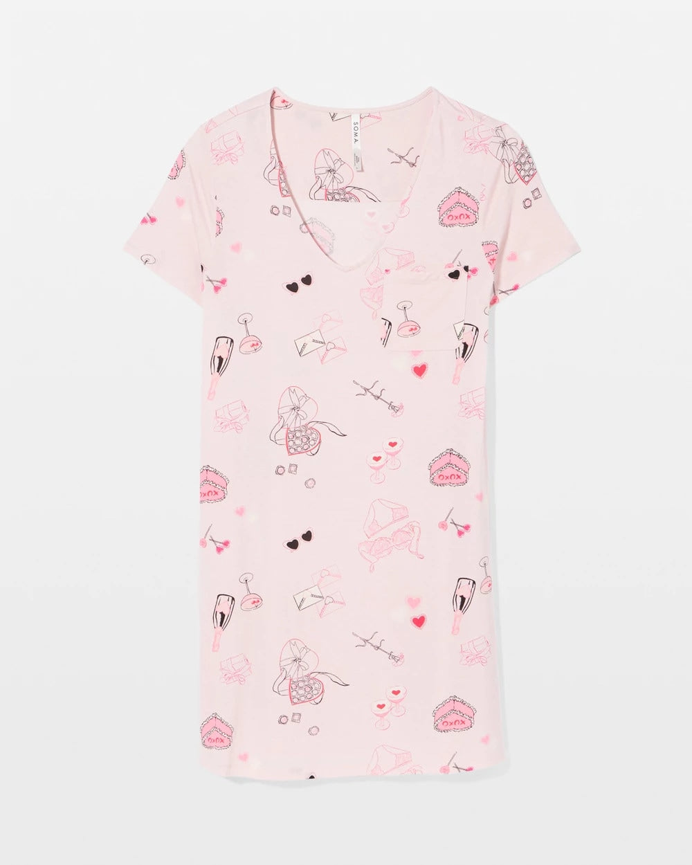 Short Sleeve Sleepshirt - BE MINE PRETTY PINK | Soma discount