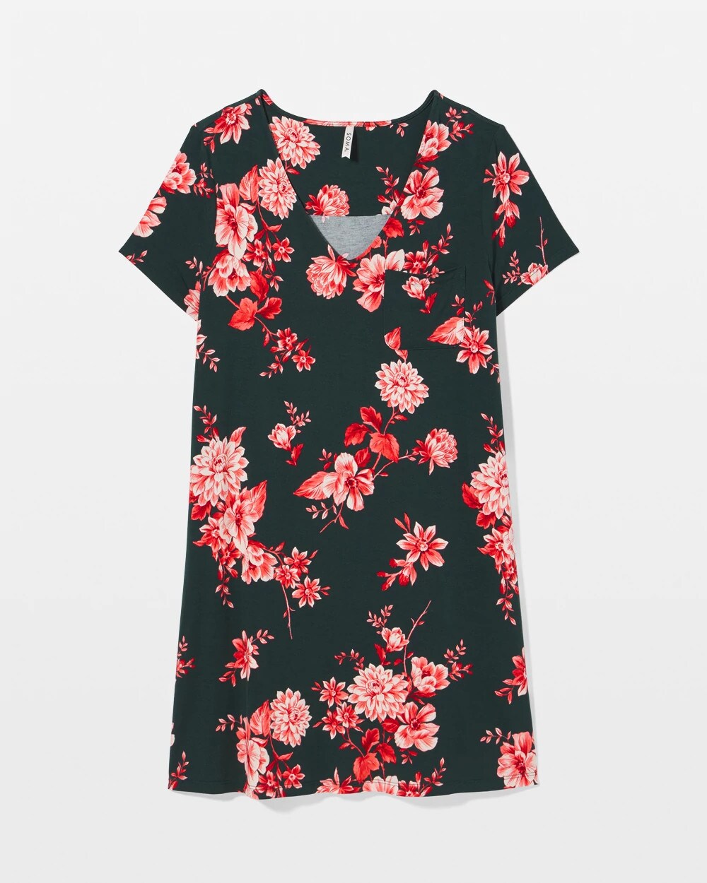 Short Sleeve Sleepshirt - COTTAGE FLORAL GREEN | Soma outlet
