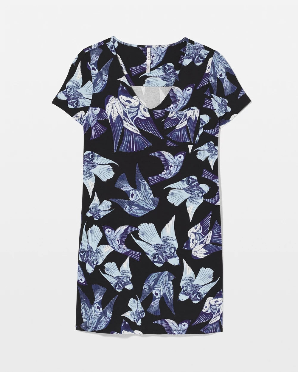 Short Sleeve Sleepshirt - WHIMSICAL WINGS BLK MID | Soma for sale