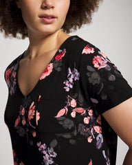 Short Sleeve Sleepshirt - FLORAL DREAMS BLACK | Soma on sale