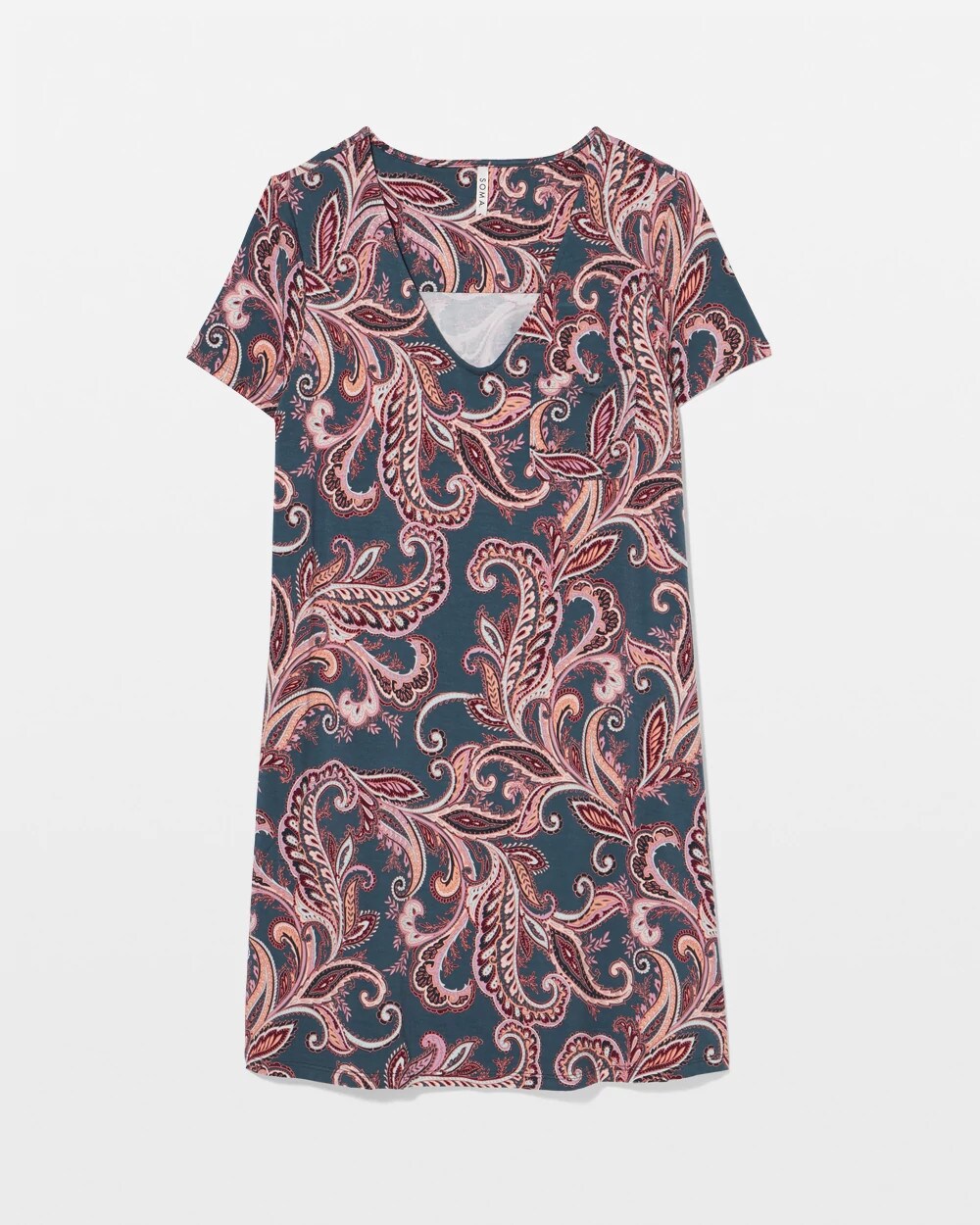 Short Sleeve Sleepshirt - IMPERIAL PAISLEY MD PET | Soma sale