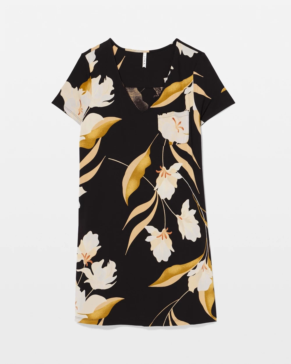 Short Sleeve Sleepshirt - MYSTIC BLOOMS BLACK MID | Soma discount