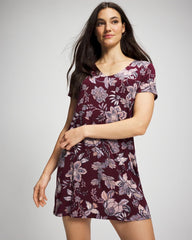 Short Sleeve Sleepshirt - PAISLEY SPLENDOR PLUM | Soma outlet